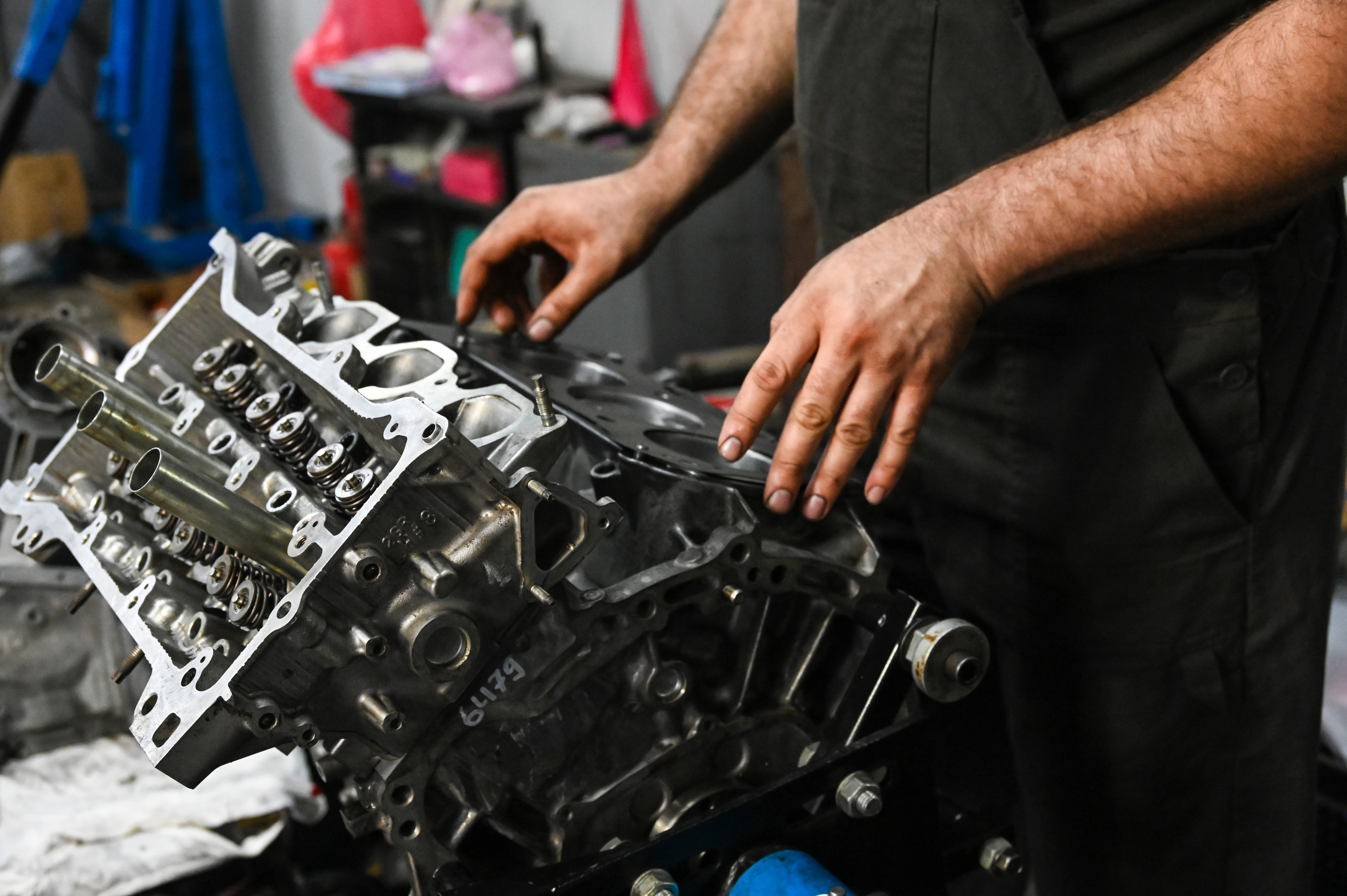 car workshop engine repair and tuning
